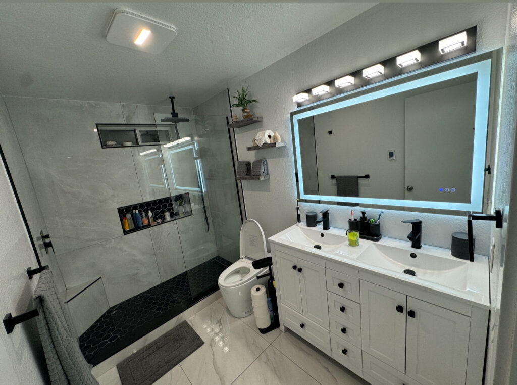 after bathroom remodeling