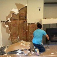 tearing out walls